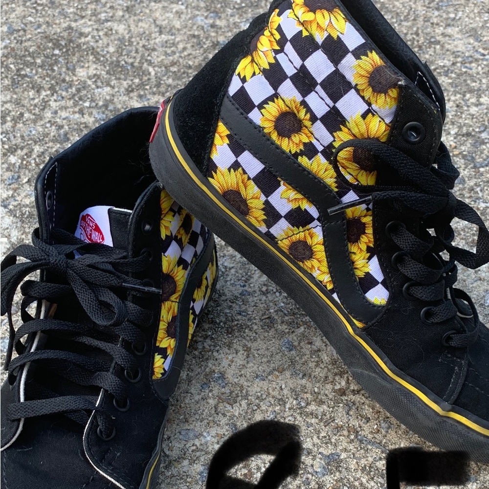 Custom designed Vans with Sunflowers. Barely worn!